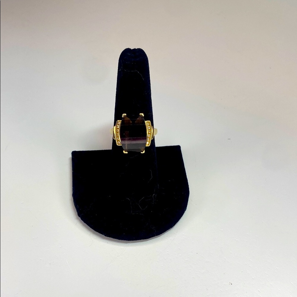 Classic color chameleon chocolate stone ring